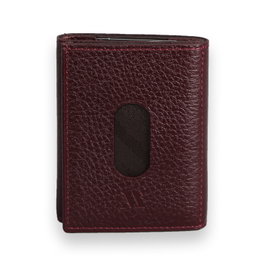 Zoozie Bags Cartera de Piel en Rojo Claret